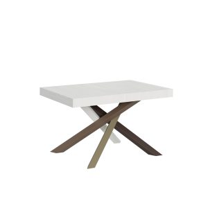Επεκτεινόμενο τραπέζι Volantis Color 4/C, βάθος 90 εκ. – Λευκή μελιά