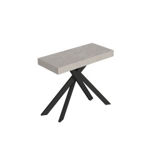 Επεκτεινόμενη κονσόλα Saki Premium με ανθρακί πόδια – Cashmere