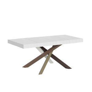 Επεκτεινόμενο τραπέζι Volantis Premium Color 4/C, βάθος 90 εκ. – Λευκή μελιά